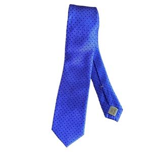 VLASS / CLUB Gold Label Purple And Black Polka Dots 100% Silk Men’s Tie